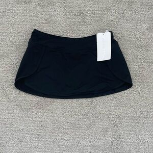 Athleta NWT Women’s Black Swim Skirt Skort Athleisure Mini Sporty Preppy Fall